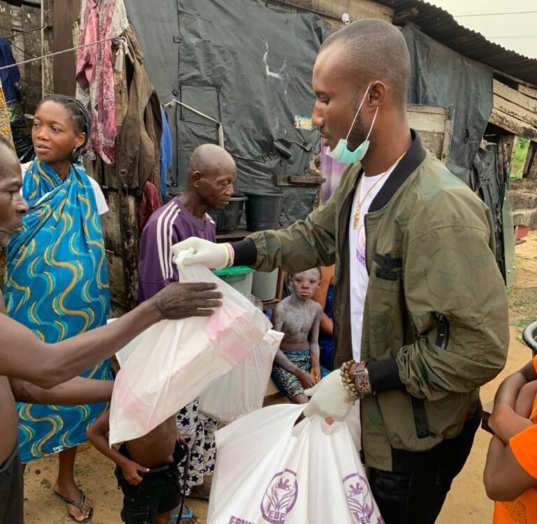 Phase two of the COVID 19 breakfast pack to over 70 household at Okpito makeshifts slum in Udu LGA of delta start
